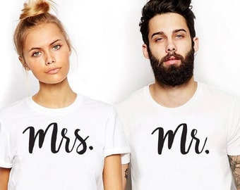 Mr and Mrs shirts just married shirts honeymoon shirts couple tshirt Mr and Mrs couple shirts wedding gift engagement gift honeymoon shirts