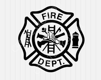 Maltese Cross SVG- Fire Dept logo -Firemen - svg, dxf, eps, png, Pdf - Download - Cut File, Clipart - Cricut Explorer - Silhouette Cameo