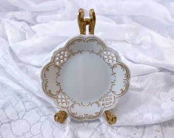Small lattice edged appetizer plates - set of 4