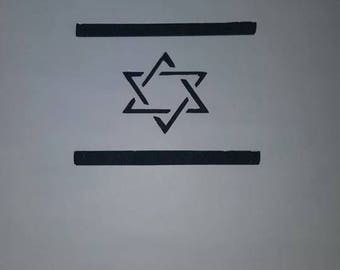 Israel Flag Stencil- דגל ישראל