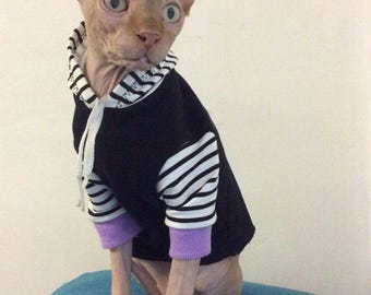 Sphynx cat clothes ,Sphynx Cat Hoodie, Gifts for Pets, Costumes for Pets, Cat Sweater, Cat T-shirt, Sphynx Shirt, Cat Clothes.