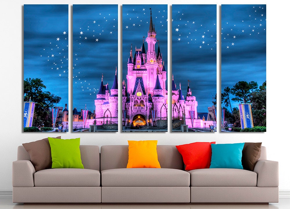Disney Land Castle wall art Disney Canvas Nursery Wall