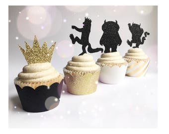 Where the Wild Things Are| Wild One Cupcake Toppers| Wild One Toppers| Wild One Cakes| Wild One Decorations
