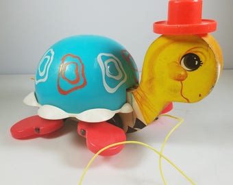 1962 Fisher Price Toy Pull Turtle #773