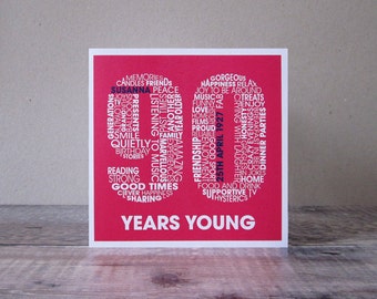 90th Birthday Personalised Card - Personalized 90th Birthday Card - Birthday Card for Him - Birthday Card for Her - Ninety Years Old