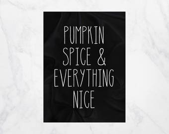 Pumpkin Spice and Everything Nice, Fall Pumpkin Decor, Home Gifts, Dorm Decor for Friends, Black Decor, Pumpkin Decor, Soft Fleece Blankets