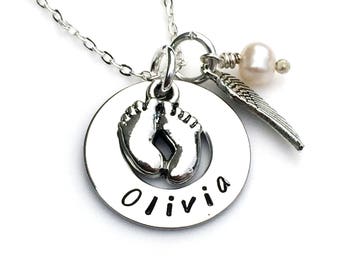 Personalised Baby Loss, Baby Keepsake, Baby Memory Keepsake, Bereavement Jewellery, Remembrance Necklace, Child Loss, Memorial Jewellery
