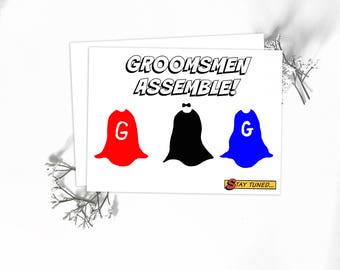 Be My Groomsmen Card, Ask Groomsmen Card, Groomsmen Proposal, Superhero Groomsmen Proposal, Wedding Party Card, Funny Groomsmen Card