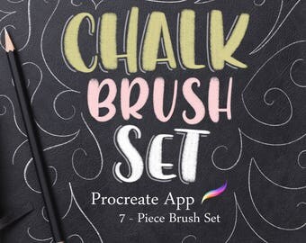 Procreate Brushes | Procreate App Brush | Chalk Brush | Chalky Brush Set | Typography Brush | Brush Pack | Digital Art Brush