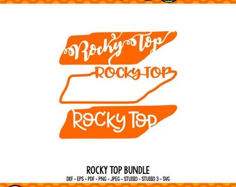 Rocky Top SVG Tennessee SVG State Outline SVG Files png files Vector Art dxf files Cricut Files Silhouette Files Scan n Cut Files