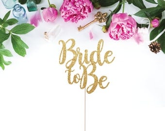 Bridal Shower Cake Topper, Bride to Be Cake Topper, Bridal Shower Decorations, She Said Yes, Engagement Party Decorations, Miss to Mrs