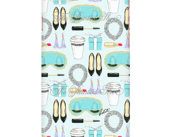 Audrey hepburn, phone case, Breakfast at tiffanys, Fashion Phone case, iphone 6, iphone 7, fashion art, gift for her, Tiffany, pattern