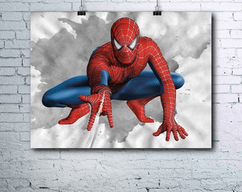 Spiderman Wall Art spiderman poster | etsy Spiderman Wall Art spiderman poster | etsy