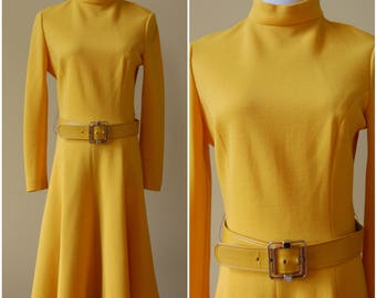 1960s/1970s Mid Mellow Yellow Dress