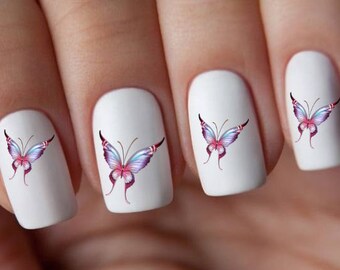 Monarch Butterfly Nail Art Set of 24 Full Nail Fusion Decals
