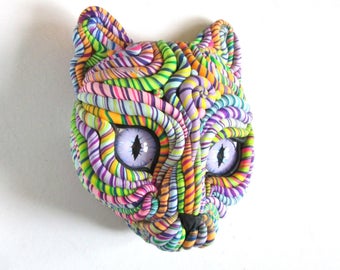Cosmic Cat Original Wall Sculpture Mask