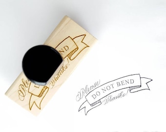 Please Do Not Bend Stamp | Small Business Packaging | Please don't bend | Packaging Stamp | Fragile Stamp | Envelope Stamp | Stationery