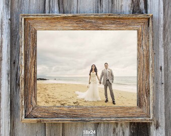 Natural--(All Sizes) Rustic Barn Wood Picture Frame-The Loft Signature Quality Handmade Vintage Frames