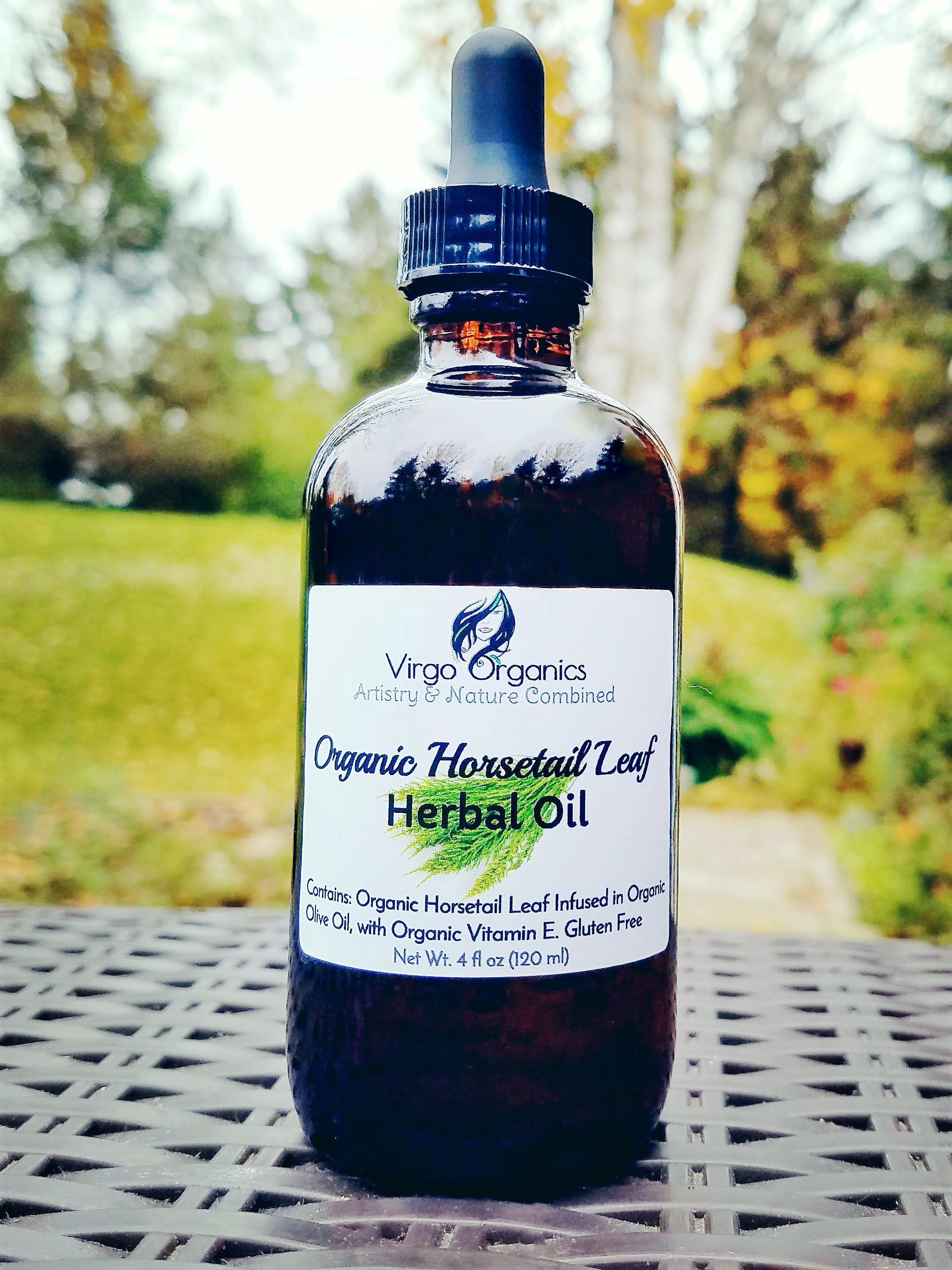 Organic Horsetail Herbal Oil Apply Directly Onto Skin Or Hair