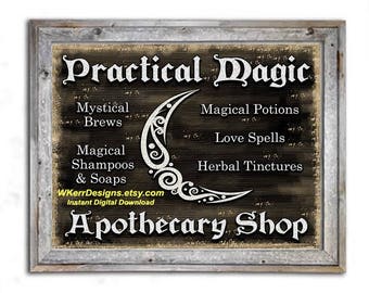 PRINT at HOME: Practical Magic Apothecary Shop, INSTANT Digital Download