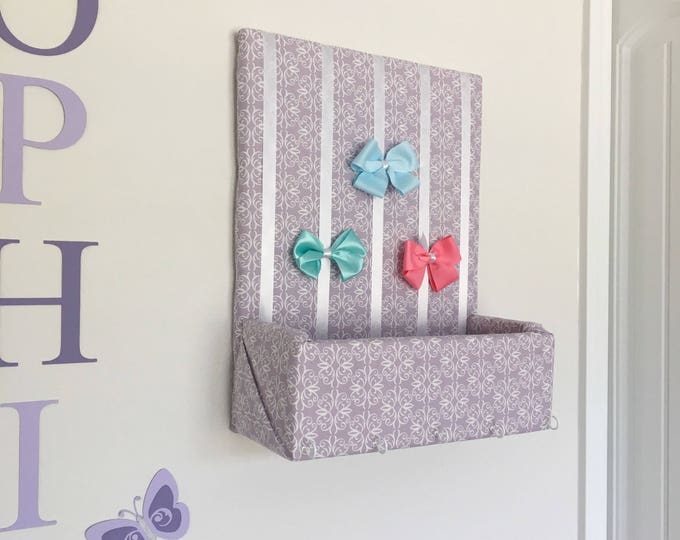 Purple Hair Bow Holder, Bow Holder, Girls Christmas Gift, Headband Holder, Hair Bow Storage, Girls Nursery, Baby Shower Gift, Bow Holder