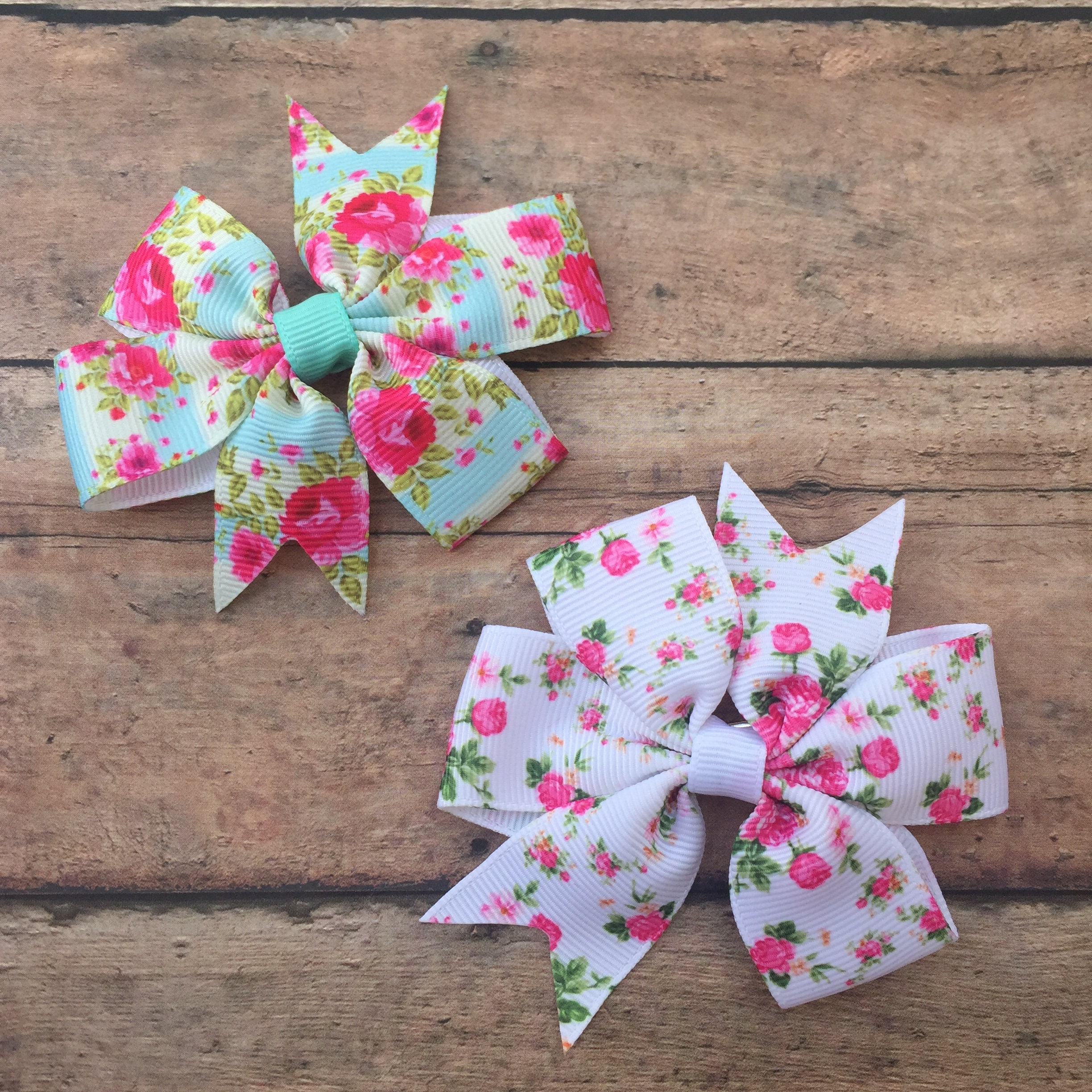 Flower Bow Small Flower Bow Small Hair Bow Flower Hair