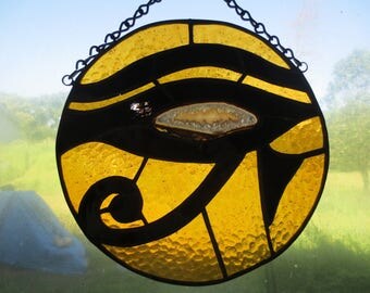 Eye of Horus Egyptian Spiritual Stained Glass Suncatcher