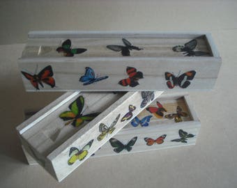Pencil cases, delightfully designed with a butterfly theme, a must for any child's school bag, also ideal for make up brushes!