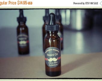 40% OFF SALE Men's Beard Oil- CITRUS Mint Audacious blend, 50 mL