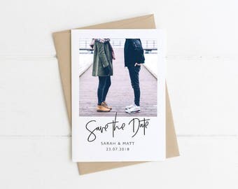 Engagement Photo Save the Date, Polaroid Save the Date, Printable, Personalised Save the Date, Custom Save the Date