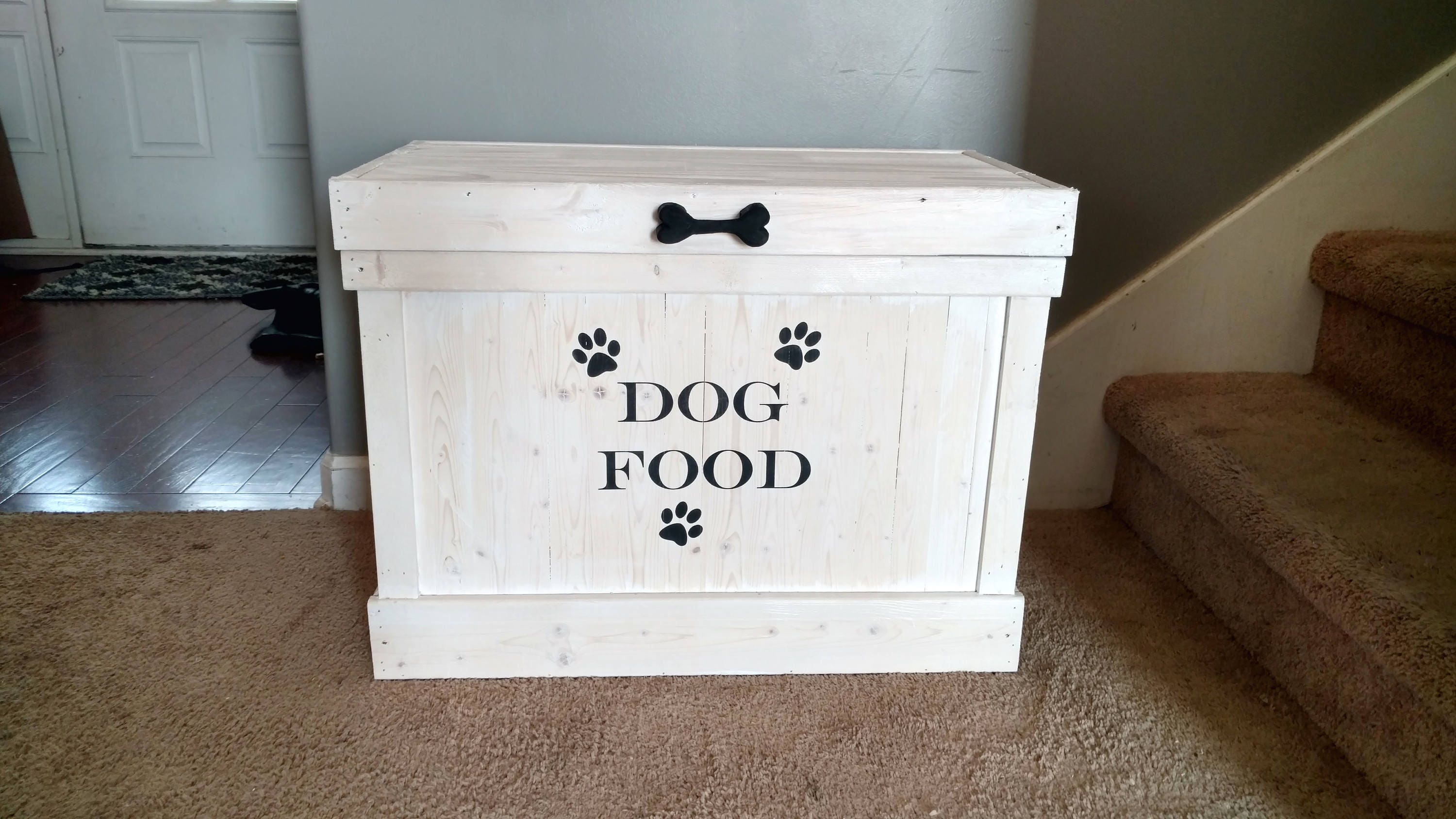 Dog Food Storage Container Pet Food Storage Rectangle Dog