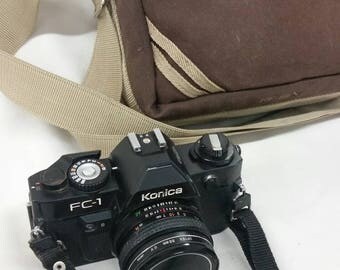 Konica FC-1 camera with bag