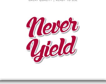 Arkansas Never Yield Graphic - Razorback SVG - Arkansas SVG - Cut File - Digital Download - Cricut - Silhouette Ready to Use!