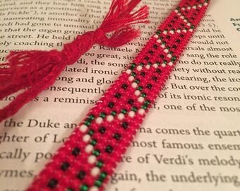 Beaded Red Watermelon Friendship Bracelet