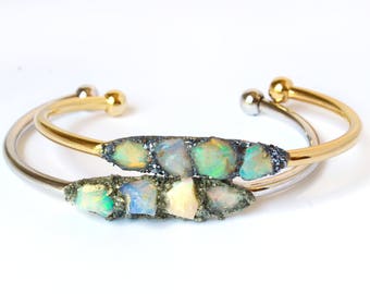 Raw Opal Jewelry, Opal Bracelets, Opal Jewelry, October Birthstone, October Opal, Birthday Gift for October, Opal Birthstone Gift