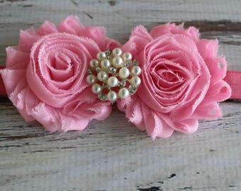 pink baby headband,pink headband,girls headbands,photo shoot headbands,newborn baby headbands,baby girl headband,pink bow,pink bows,pink bow