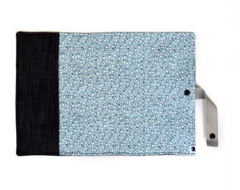 Napperon pour boîte à lunch roulable - Mosaïque bleue - Lunch placemat roll - Blue mosaic