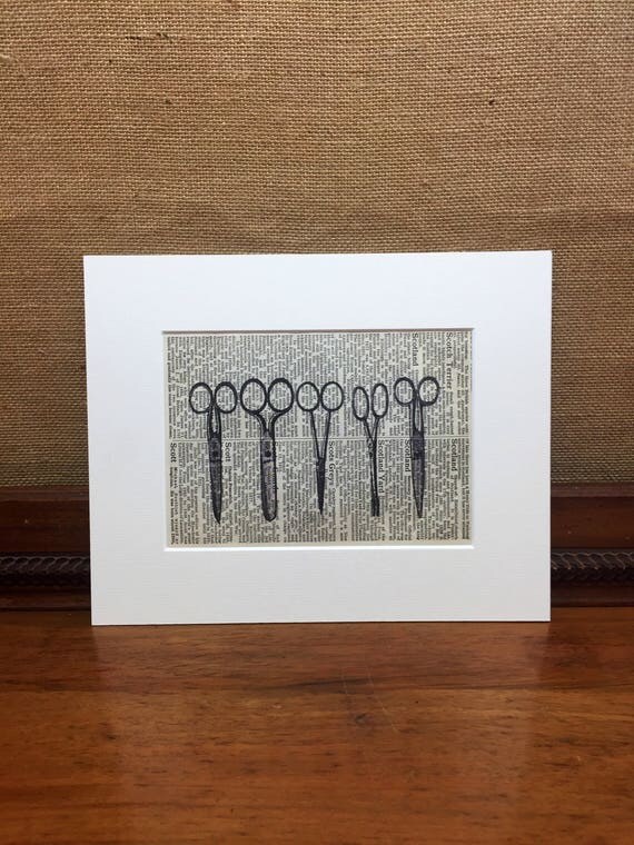 Antique Scissor Print | Sewing Quote Print | Vintage Typography Print | Vintage Dictionary Print | Antique Sewing Crafters Gift