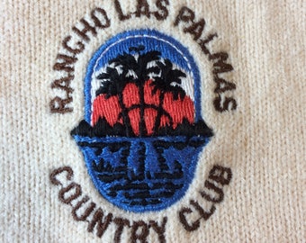 Vintage Rancho Las Palmas Country Club V Neck Sweater