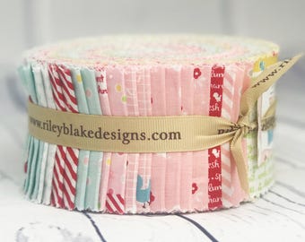 Sweet Orchard Jelly Roll - Quilt Fabric Bundle - Riley Blake Designs - 40 pieces