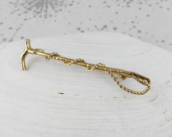 Riding Crop Brooch - Vintage Equestrian Brooch - Gift for Horse Lover - Gift Woman Lady Her - Horse Jewellery Pin