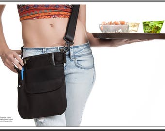 Amazing Aprons - Black Pool Service Apron Pouch with Adj Shoulder Sling - Quality Style -Organizing Pockets Made to Last!!! Made in USA