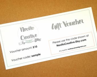 Gift voucher Etsy