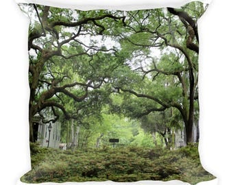 Savannah GA Pillow, Historic Savannah Decor, Southern Decor, Accent Pillow, Throw Pillow, Square Pillow, Washable Pillow, FREE SHIPPING
