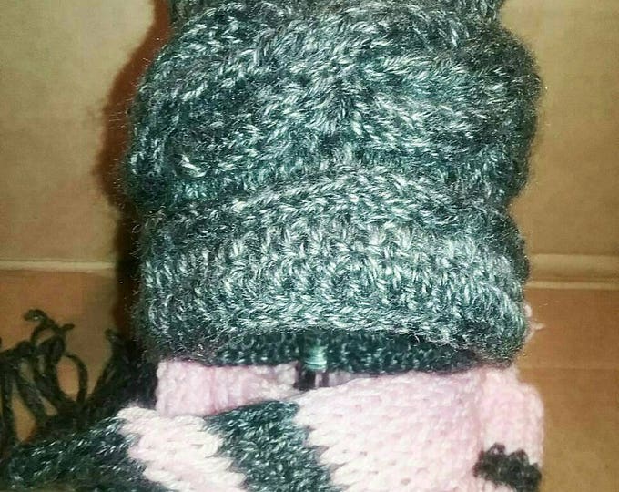 Baby Knitted Hat and Scarf Set (Winter Sale )