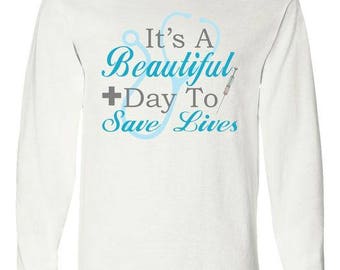 grey's anatomy sweatshirt it's a beautiful day to save lives