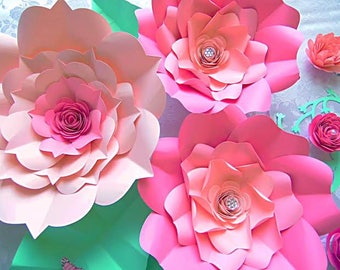 Paper flower Templates DIY Giant Paper flowers DIY flower