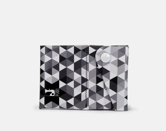 Portafoglio donna/uomo in pvc con texture disegnata - Wallet made of