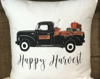 Happy Harvest Truck Pillow Cover