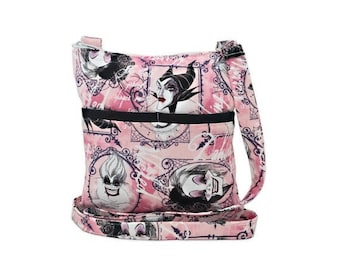 20% OFF SALE Disney Villains Crossbody Bag // Sling Bag // Crossbody Purse // Shoulder Bag // Hipster